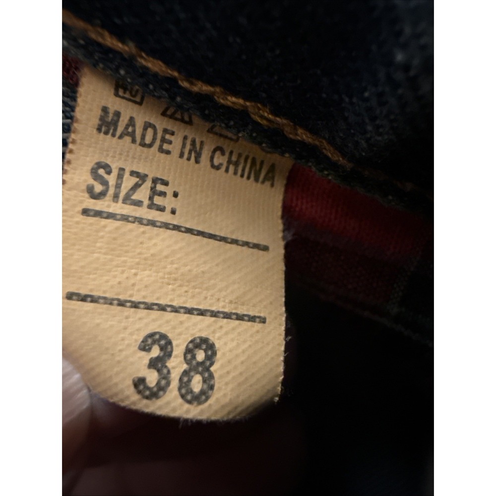Sosoo Jeans Mens 38x30 Blue Denim Stretch Embroidered Logo Straight Streetwear - Picture 12 of 12